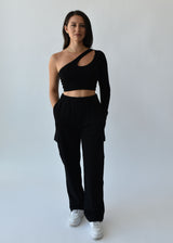 Cargo Wide Leg Sweatpants - MES AMIES