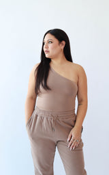 Cold Shoulder Tank - Dune - MES AMIES