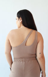 Cold Shoulder Tank - Dune - MES AMIES