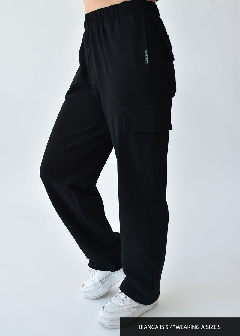 Cargo Wide Leg Sweatpants